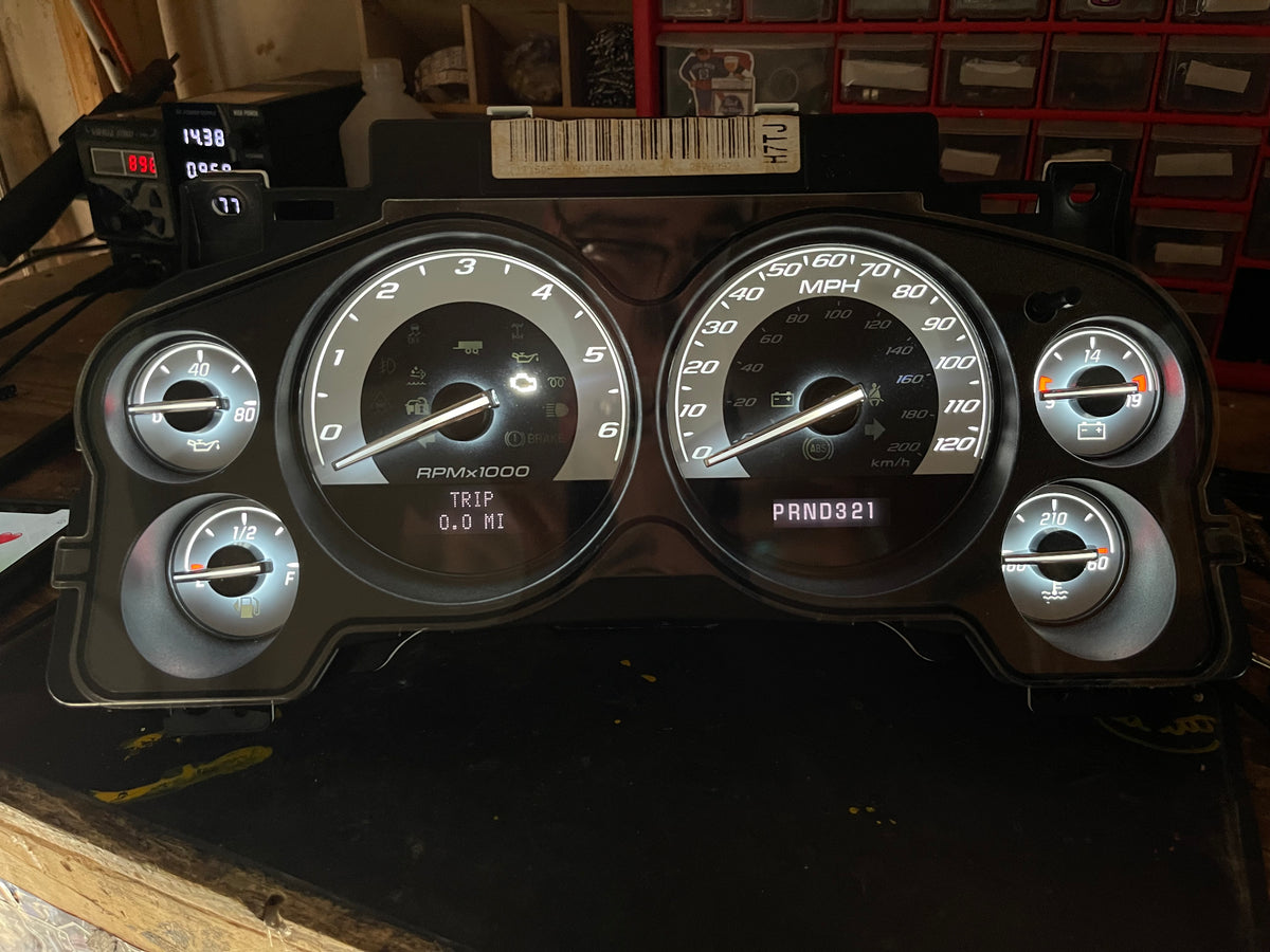2007–2012 Silverado Sierra Tahoe Yukon Instrument Cluster | White LEDs | Programmed Mileage