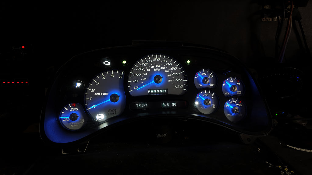 SS 🔥 2003–2007 Chevy/GMC Super Sport Custom Gauge Cluster blue glow needles