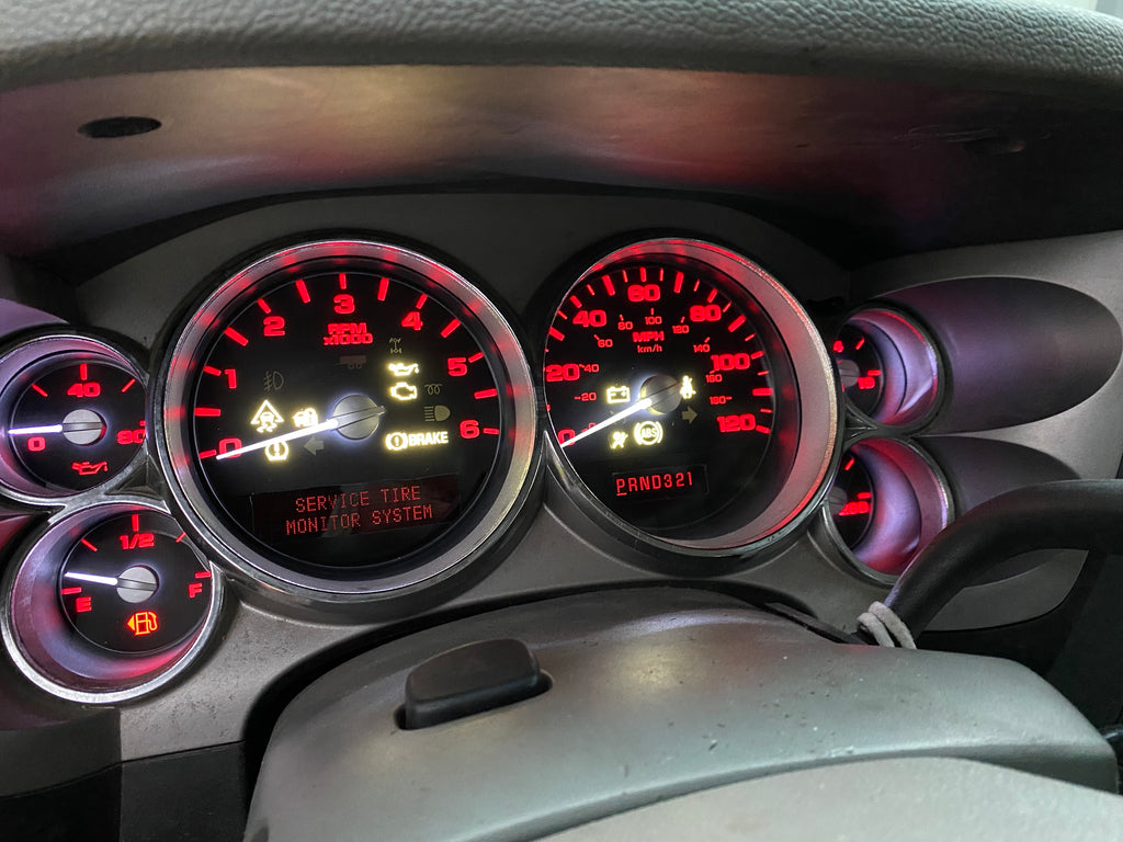 2007–2012 Silverado Sierra Tahoe Yukon Instrument Cluster |Red  LEDs | Programmed Mileage