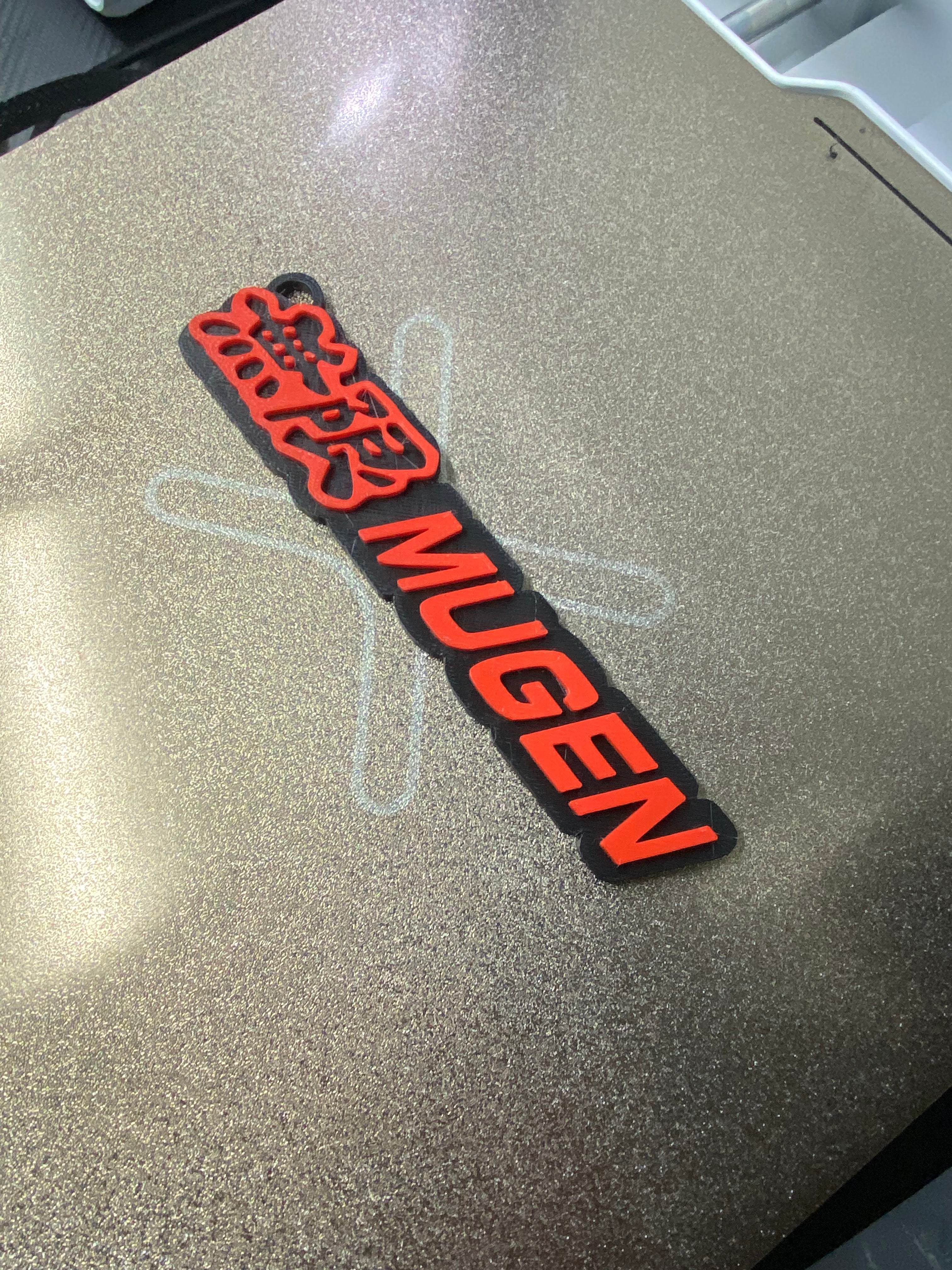 MUGEN Style Keychain – Red/Black