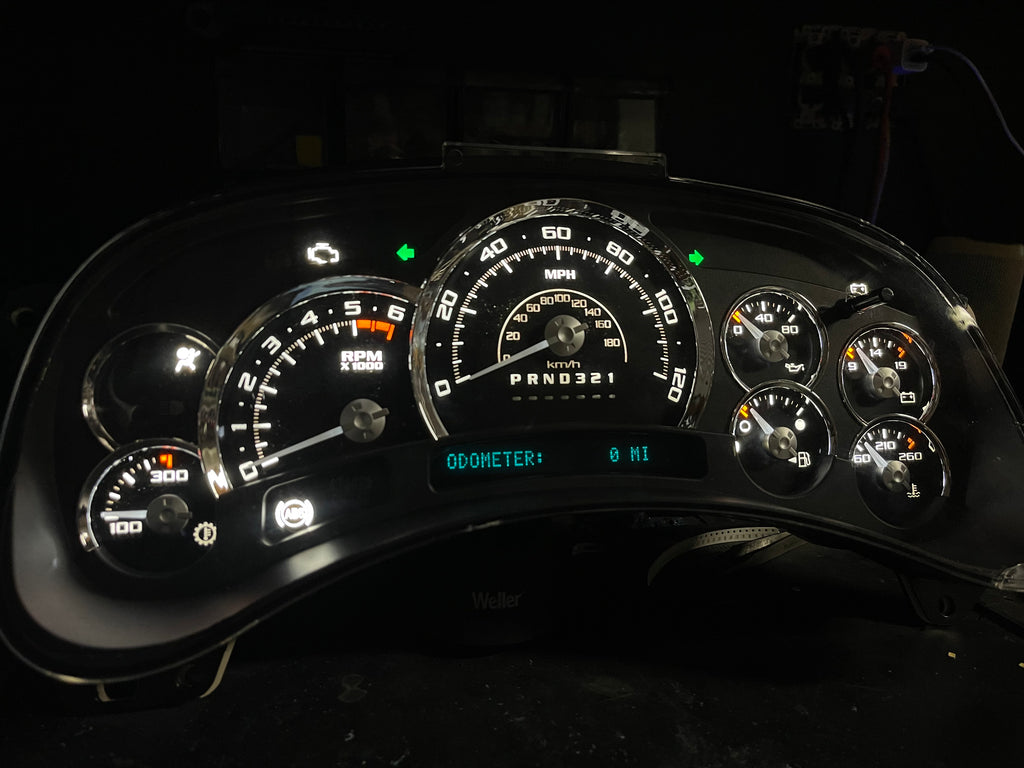 ⭐ 03–07 Cadillac Escalade Platinum Gauge Cluster | Premium White LED Upgrade ⭐