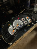 1999–2002 Silverado / Sierra White SS 120 MPH Gauge Cluster – White LEDs + White Glow Needles | Plug & Play Rebuild