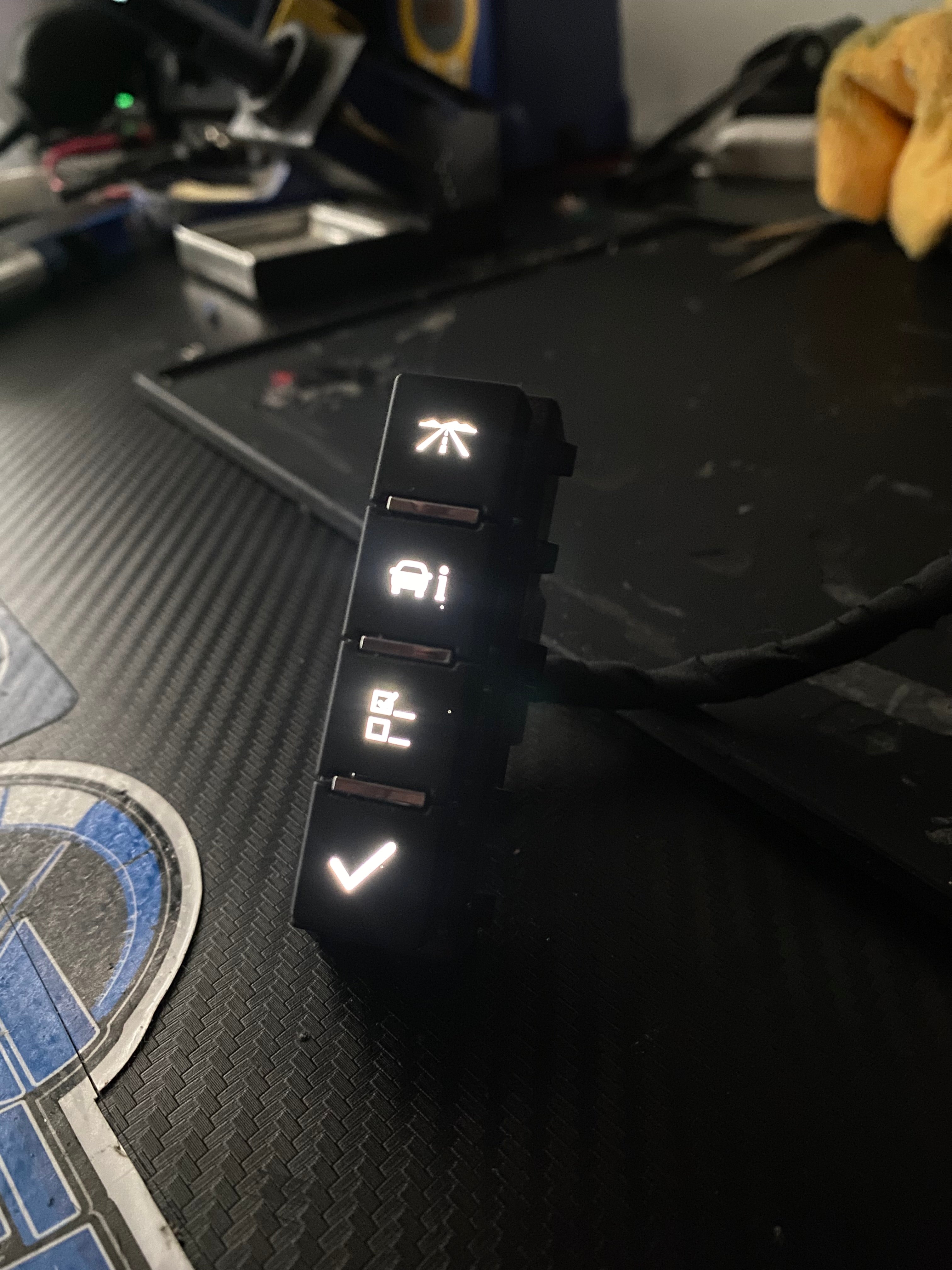 07–14 GM Headlight Switch + DIC Display Button Bundle (WHITE LED Upgrade)
