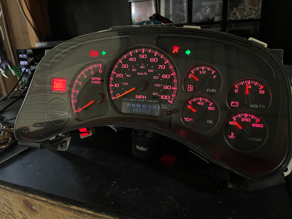 99–02 GM RED LED Gauge Plug &Play 0 miles