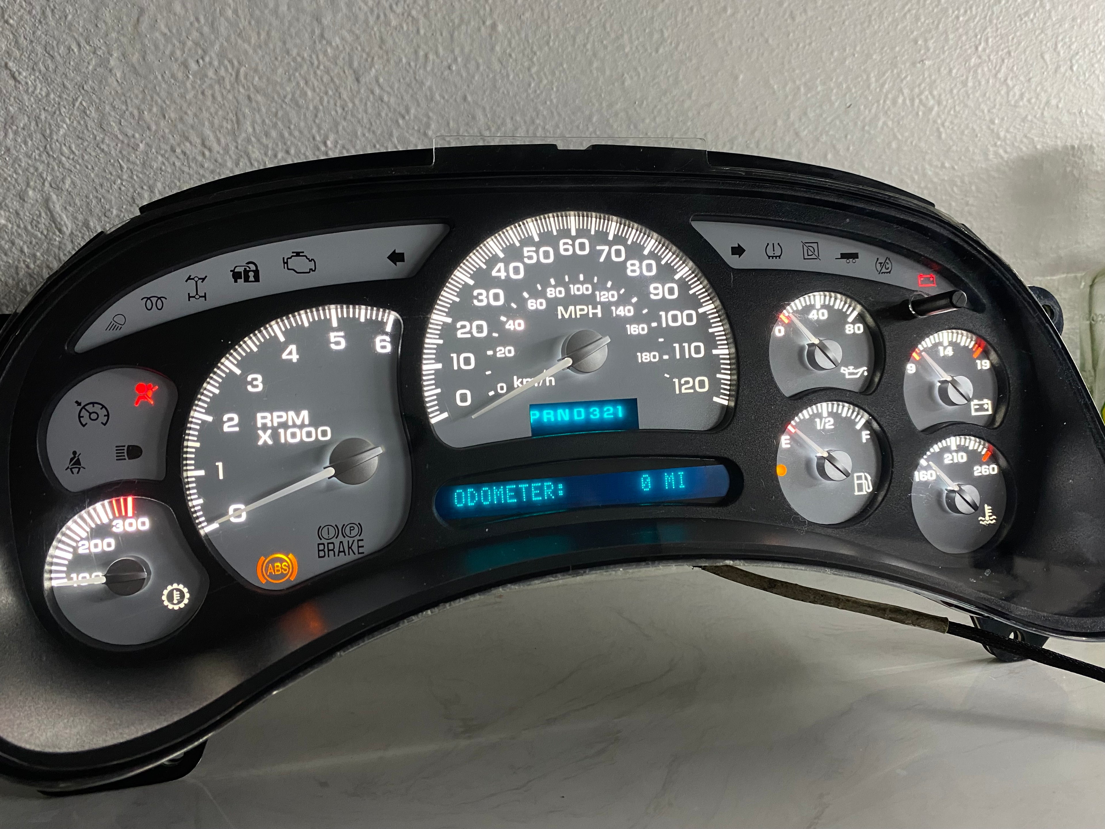 White guageCluster | 03–07 GM Trucks | | Plug & Play