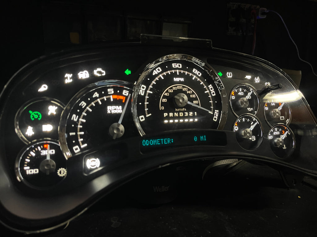 ⭐ 03–07 Cadillac Escalade Platinum Gauge Cluster | Premium White LED Upgrade ⭐