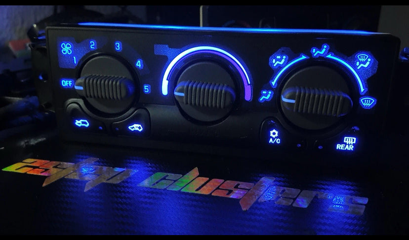 00 01 02 Silverado Sierra Heater AC Climate Control BLUE LED