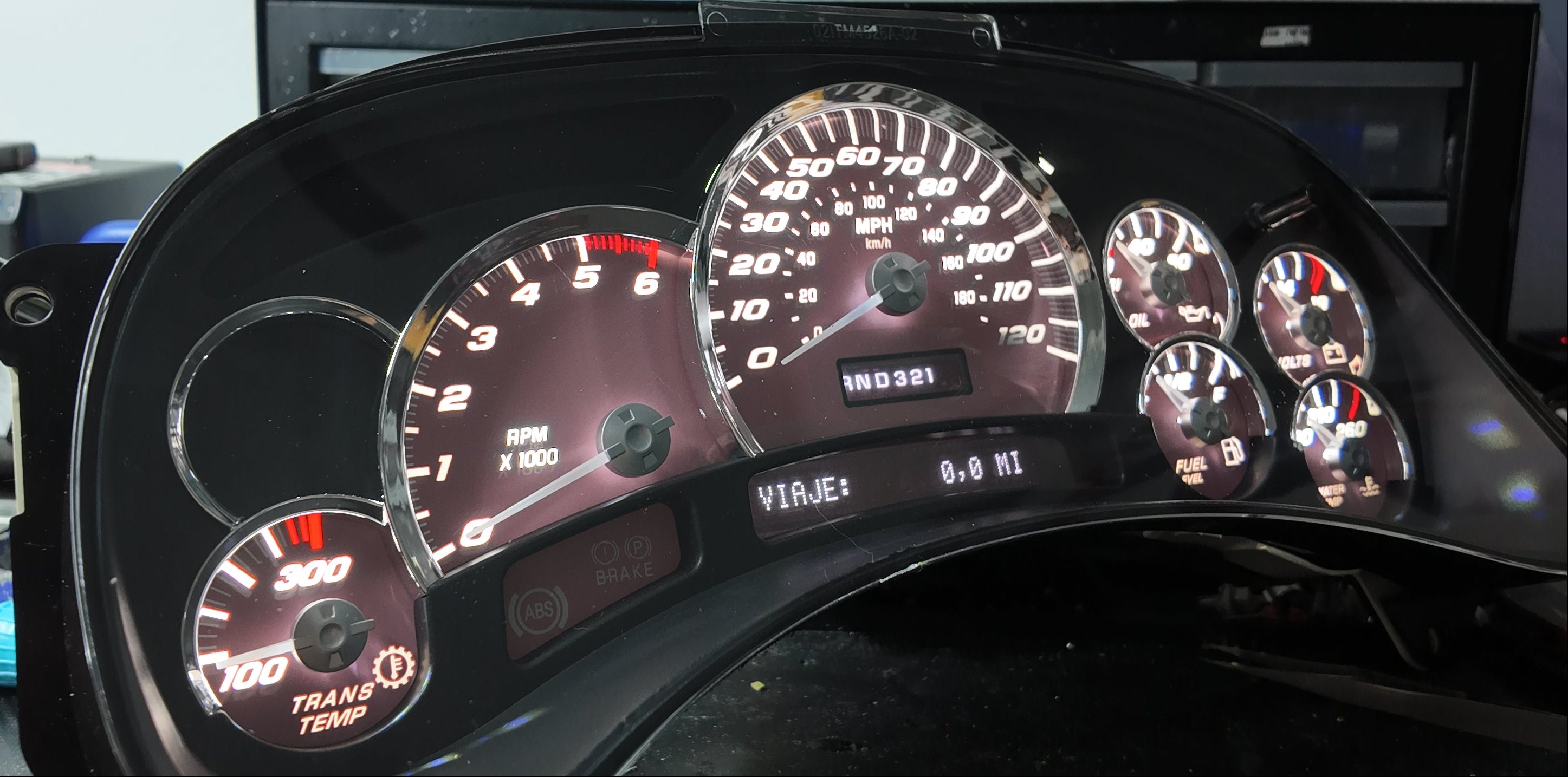 Pink Overlay Cluster – Full White LED Conversion (Copy)