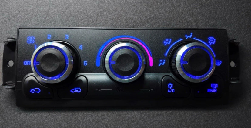 00 01 02 Silverado Sierra Heater AC Climate Control BLUE LED