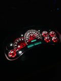 Red SS Performance Cluster – Plug & Play Rebuilt 03-07 with platinum needles /chrome bezel