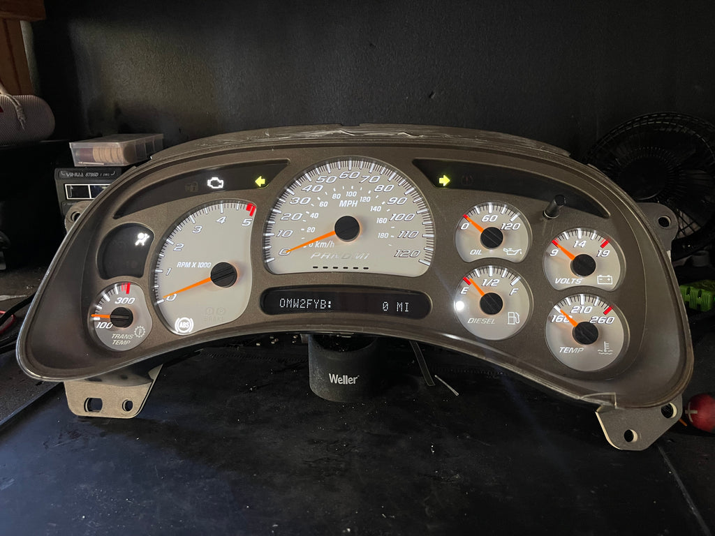 SS 🔥 2003–2007 Chevy/GMC Super Sport Custom Gauge Cluster with Denali bezel