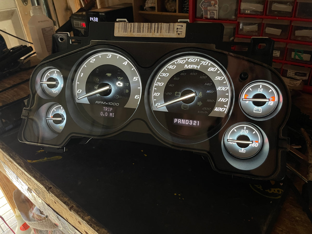2007–2012 Silverado Sierra Tahoe Yukon Instrument Cluster | White LEDs | Programmed Mileage