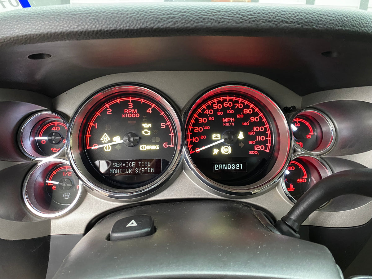 2007–2012 Silverado Sierra Tahoe Yukon Instrument Cluster |Red  LEDs | Programmed Mileage