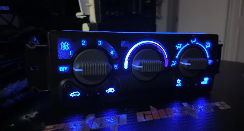 00 01 02 Silverado Sierra Heater AC Climate Control BLUE LED