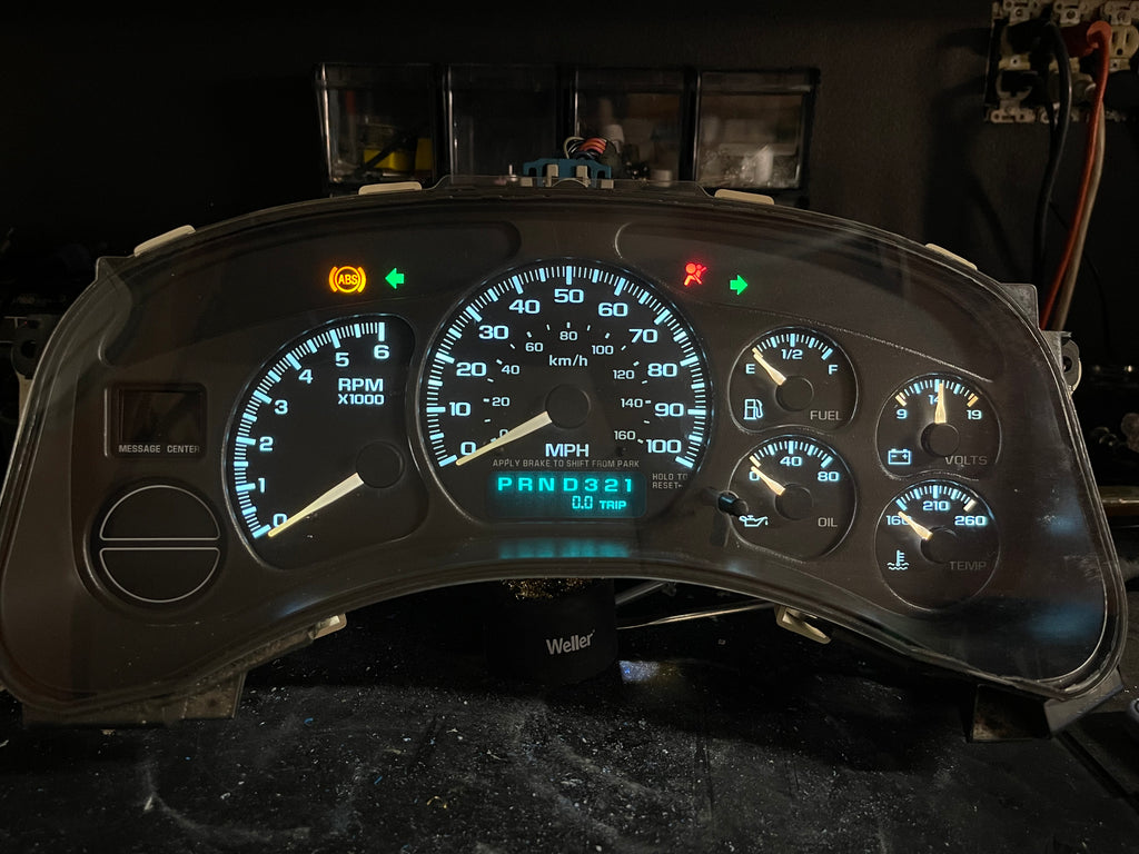 99–02 GM ice blue Gauge Plug &Play 0 miles ice blue