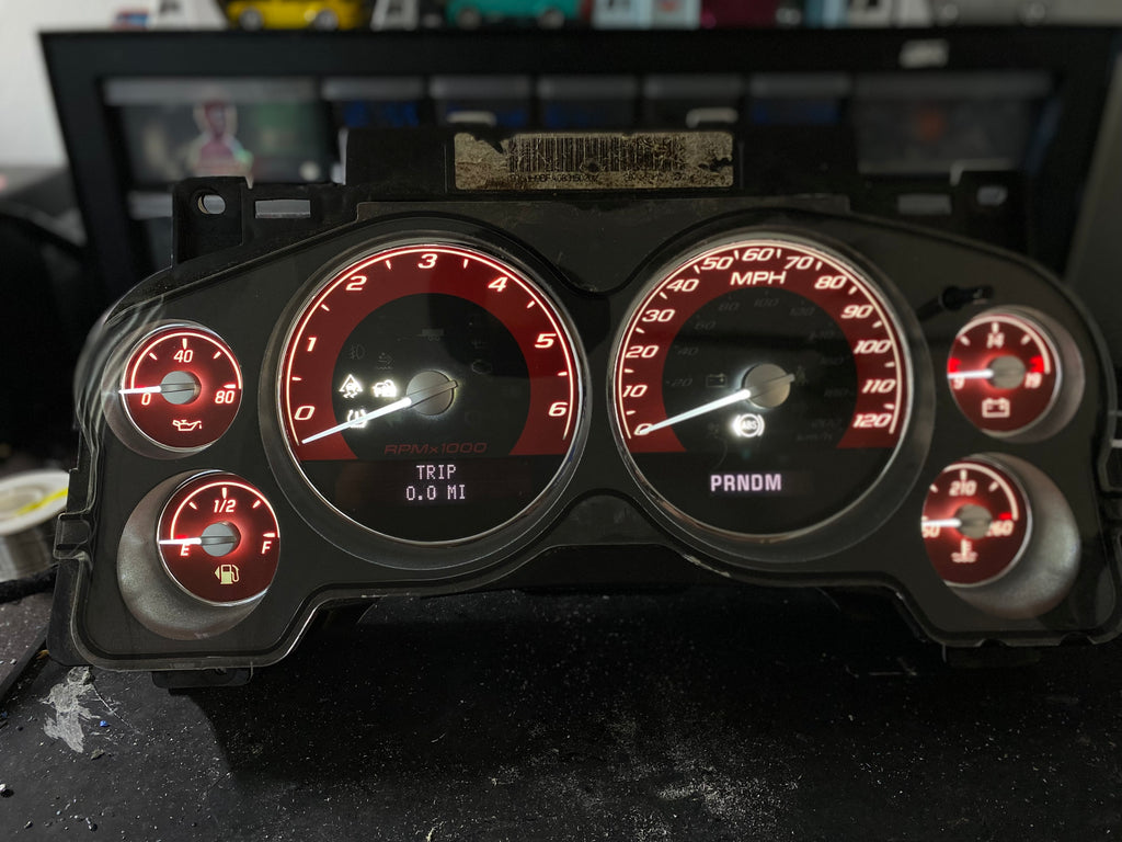 2007–2012 Silverado Sierra Tahoe Yukon Instrument Cluster | White LEDs | Programmed Mileage