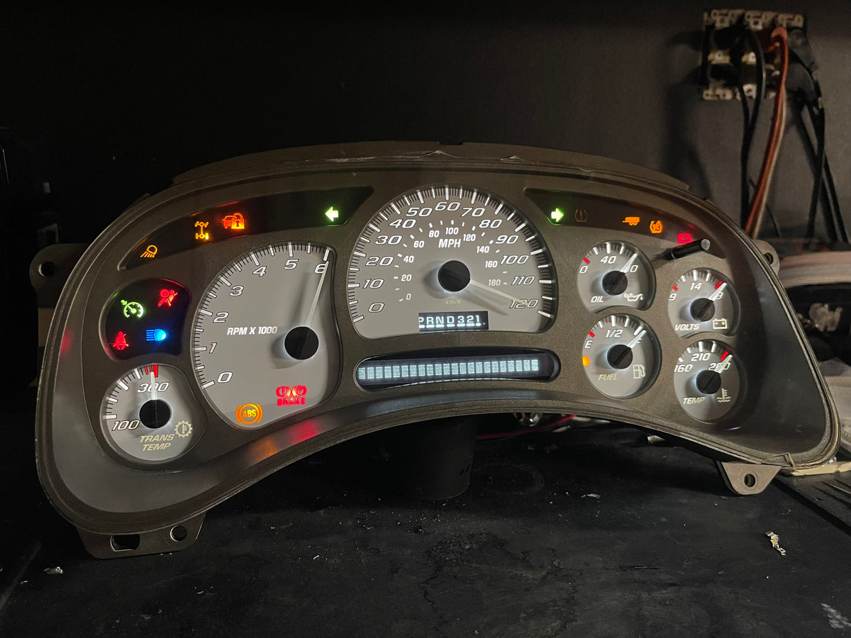 SS 🔥 2003–2007 Chevy/GMC Super Sport Custom Gauge Cluster with Denali bezel