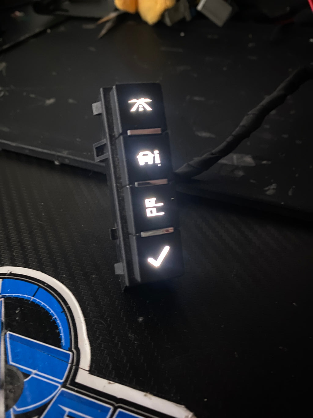 07–14 GM Headlight Switch + DIC Display Button Bundle (WHITE LED Upgrade)