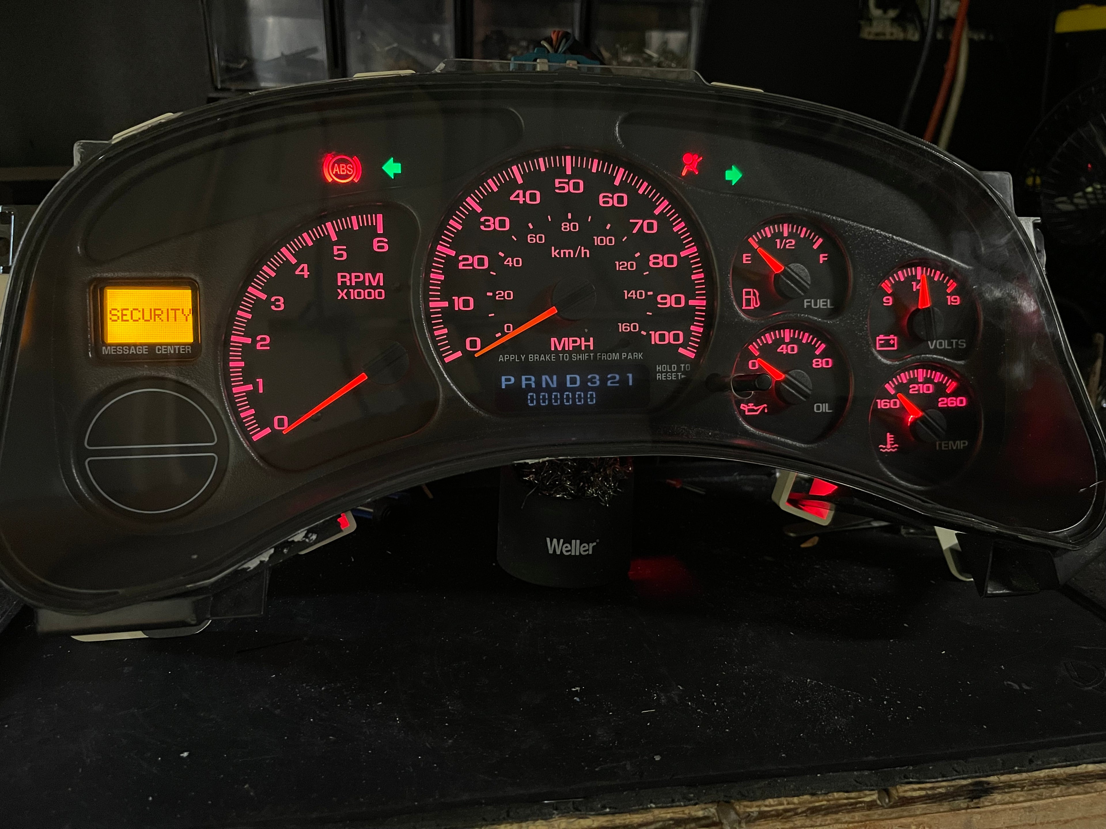 99–02 GM RED LED Gauge Plug &Play 0 miles