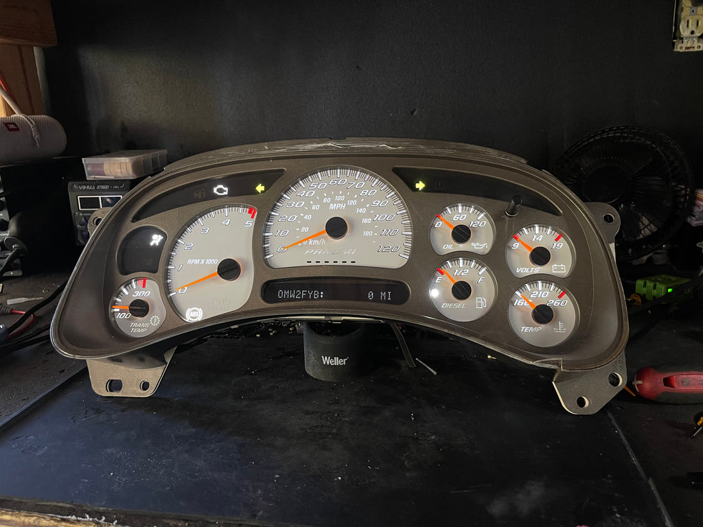 SS 🔥 2003–2007 Chevy/GMC Super Sport Custom Gauge Cluster with Denali bezel