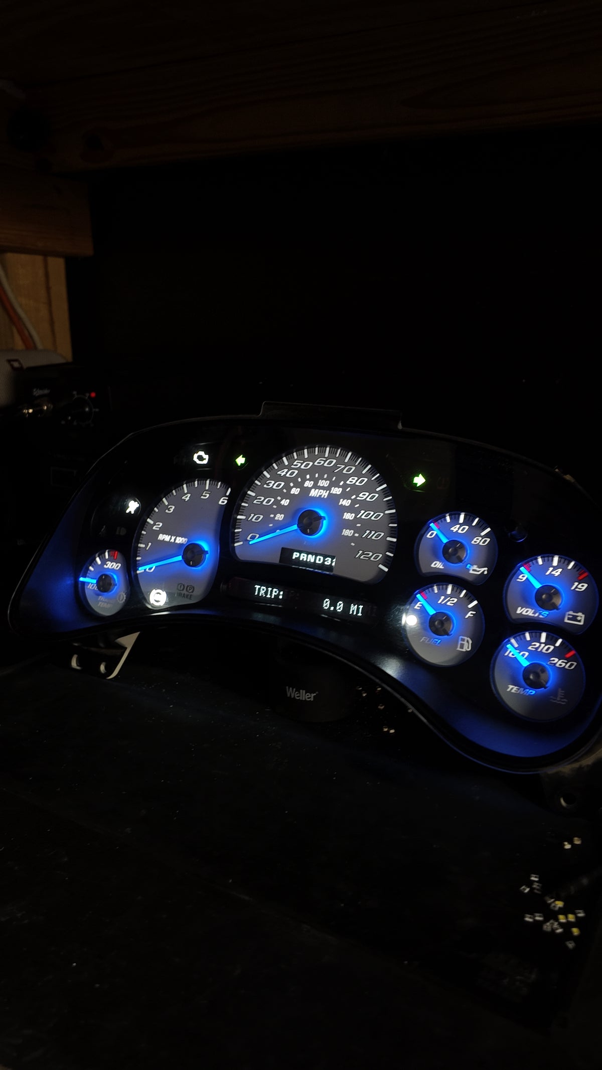 SS 🔥 2003–2007 Chevy/GMC Super Sport Custom Gauge Cluster blue glow needles