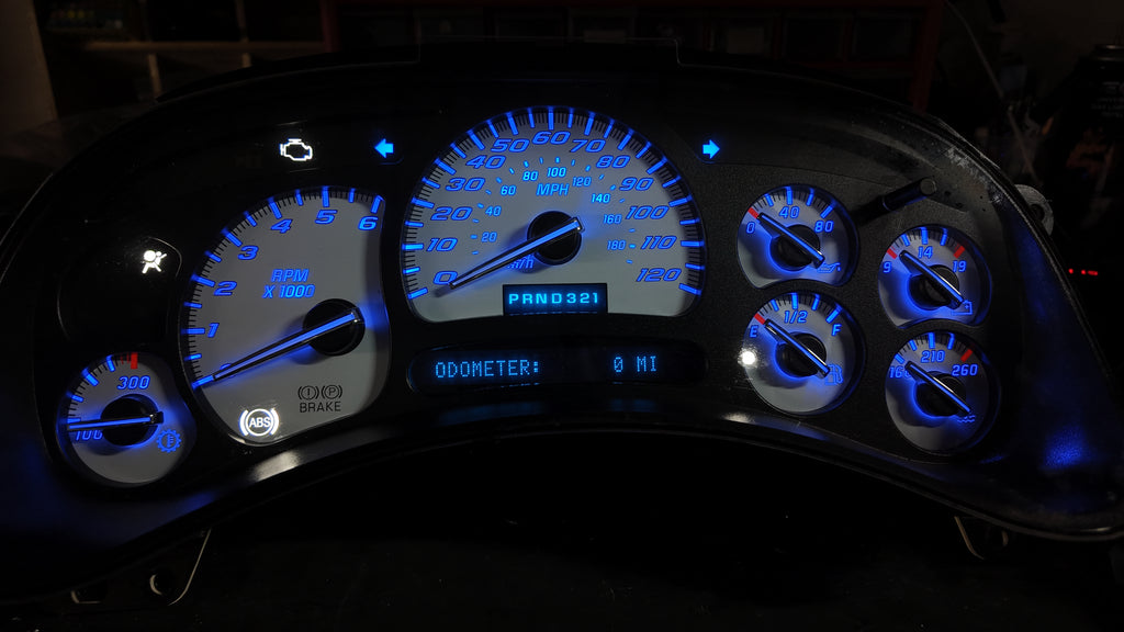 Blue led White guageCluster | 03–07 GM Trucks | | Plug & Play