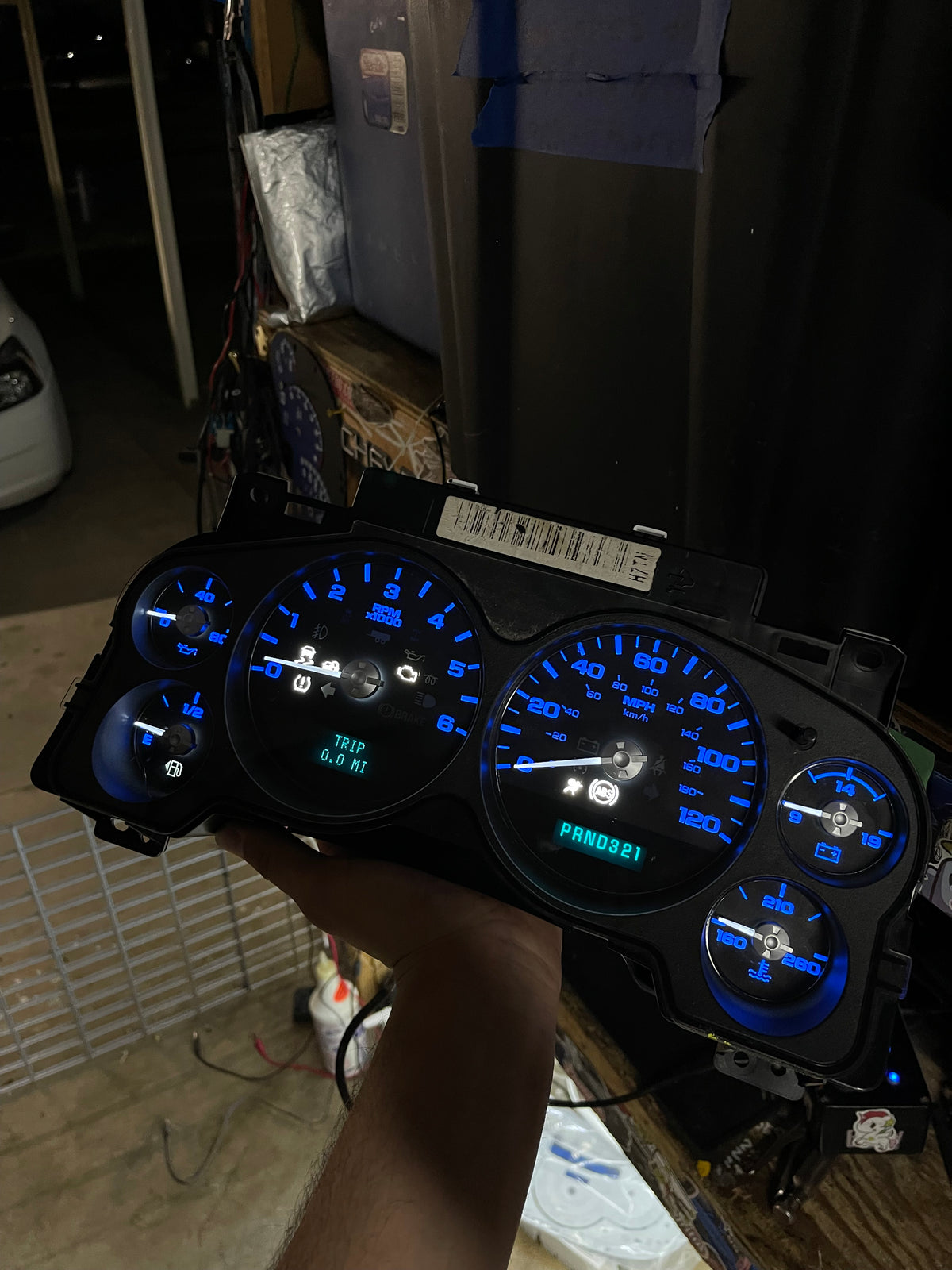 2007–2012 Silverado Sierra Tahoe Yukon Instrument Cluster | blue  LEDs | Programmed Mileage