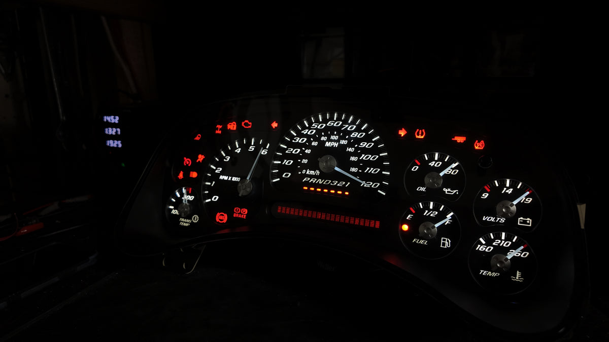 Black Super Sport (SS) Style Gauge Cluster – 2003–2007 GM GMT800