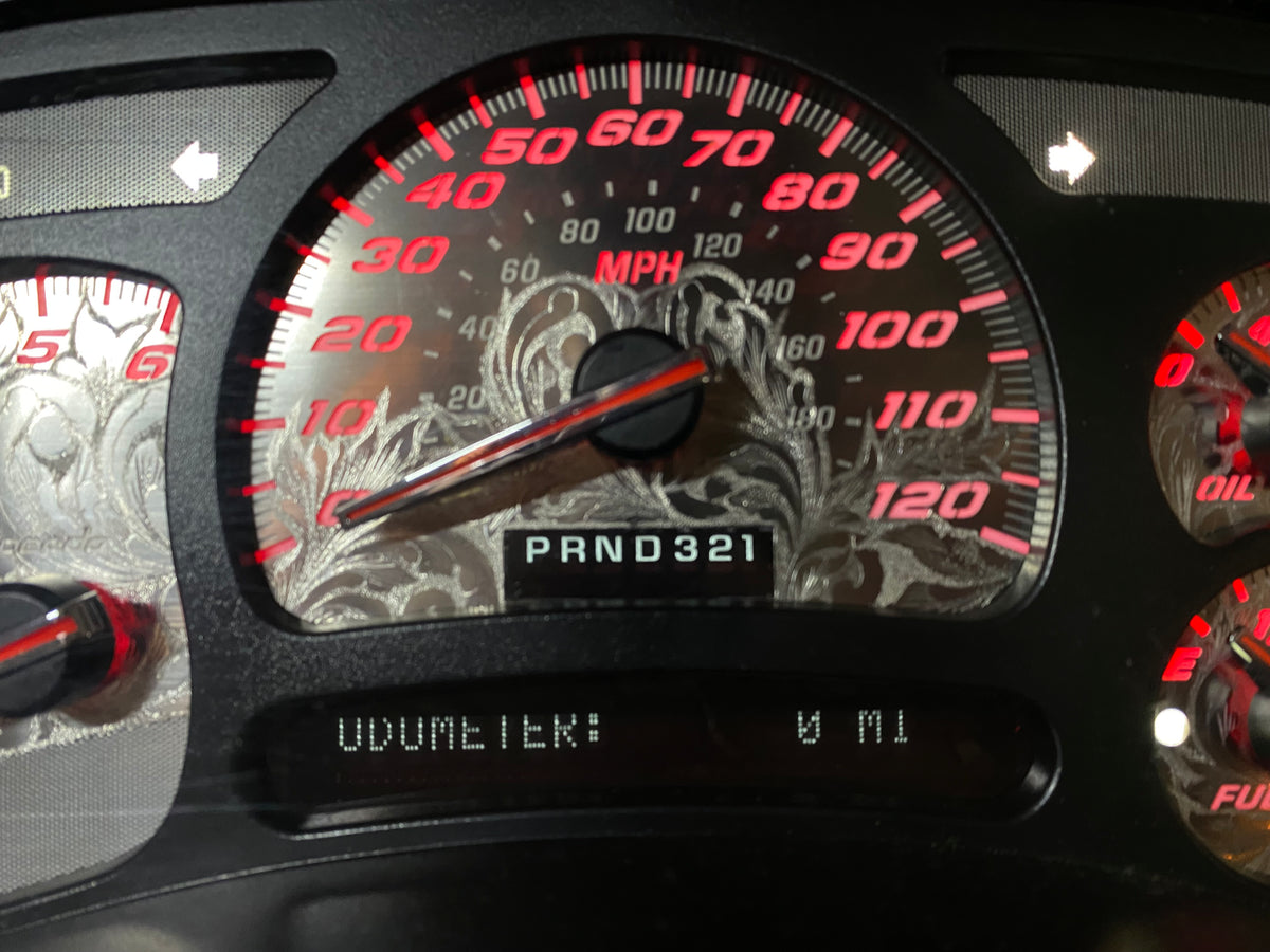 PRE ORDER 🔥 STAINLESS STEEL ENGRAVED 2003–2007 Chevy/GMC Super Sport Custom Gauge Cluster 1 of 1