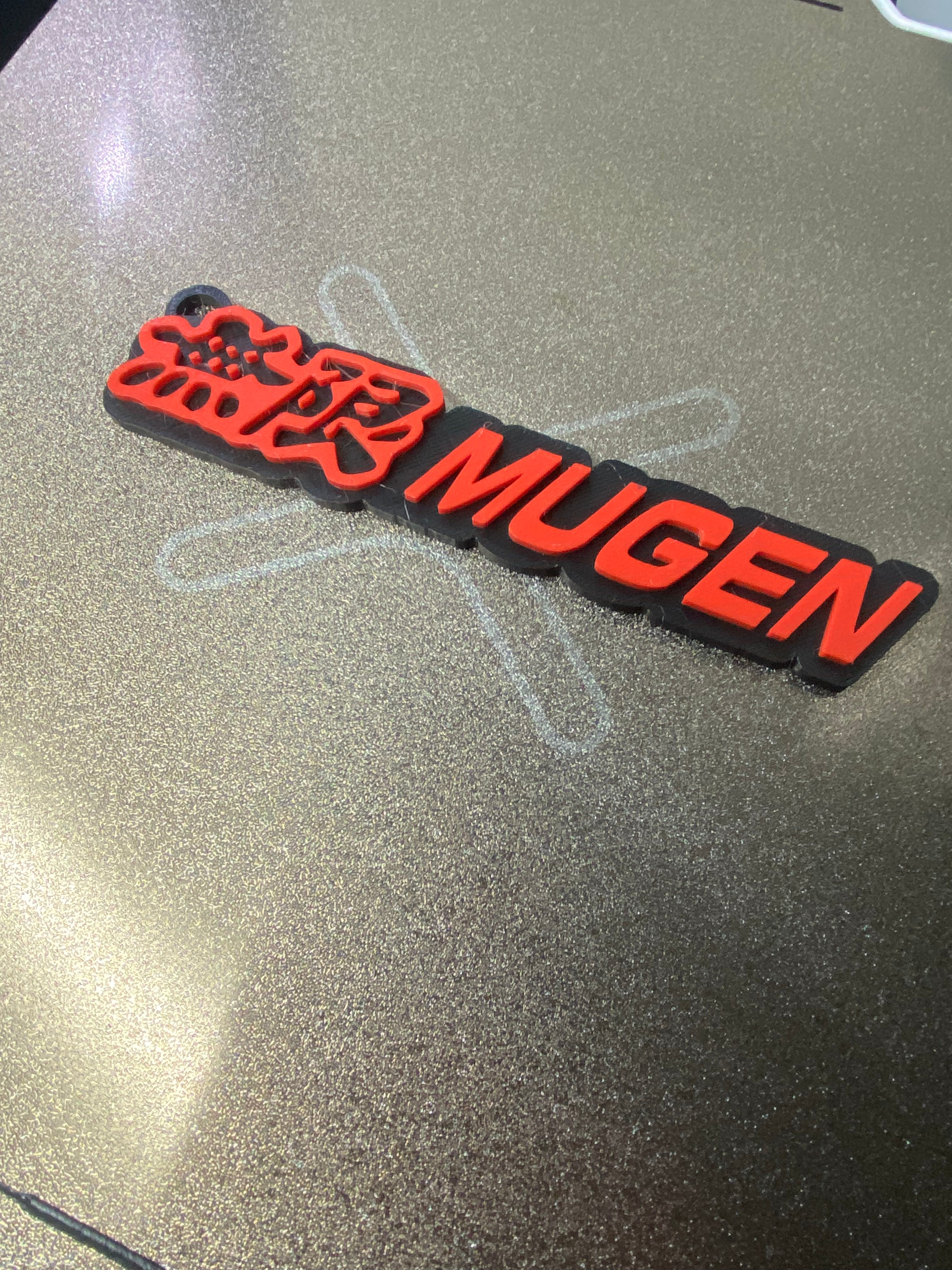 MUGEN Style Keychain – Red/Black