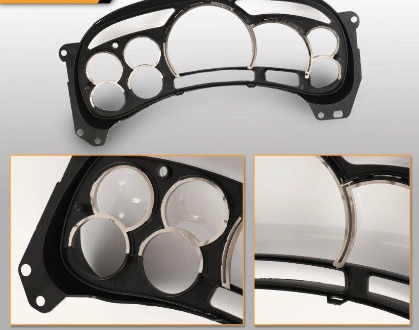 2003–2006 Chevy/GMC Gauge Cluster Lens Cover w/ Chrome Rings | Silverado, Sierra, Tahoe, Suburban, Yukon, Escalade