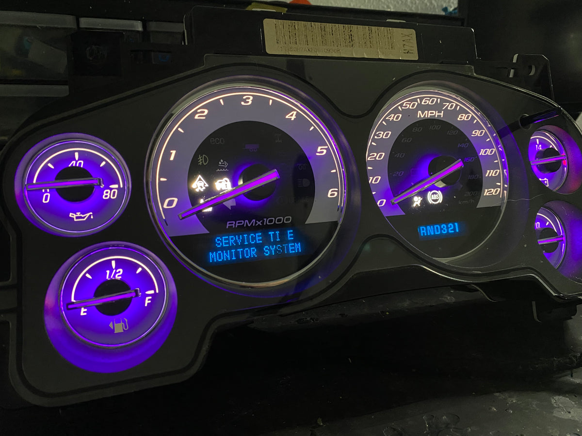 2007–2012 Silverado Sierra Tahoe Yukon Instrument Cluster | White LEDs | Programmed Mileage
