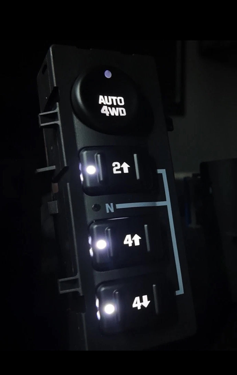 03-06 4wd 4x4 Selector Switch Chevy Silverado Sierra Yukon White LED