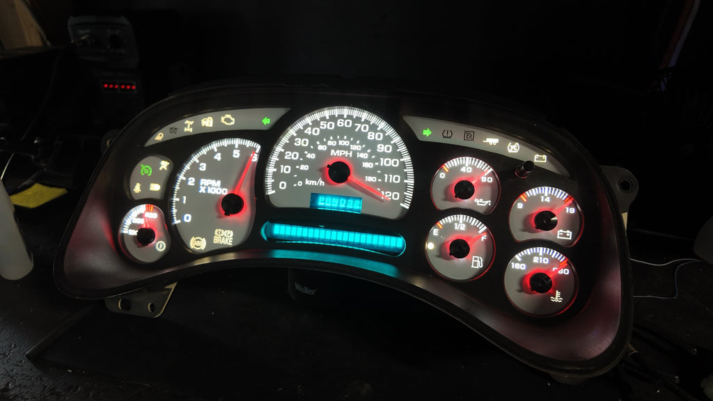 2003-2007 GM gauge cluster needle sweep test after rebuild