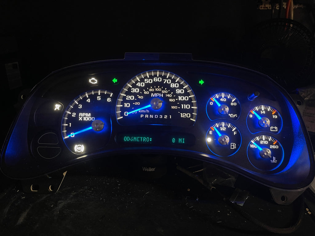 2003-2007 Blue LED Glow Needle Cluster – Plug & Play Rebuilt