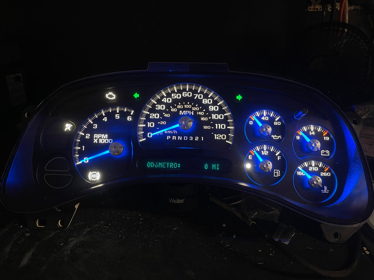 2003-2007 Blue LED Glow Needle Cluster – Plug & Play Rebuilt