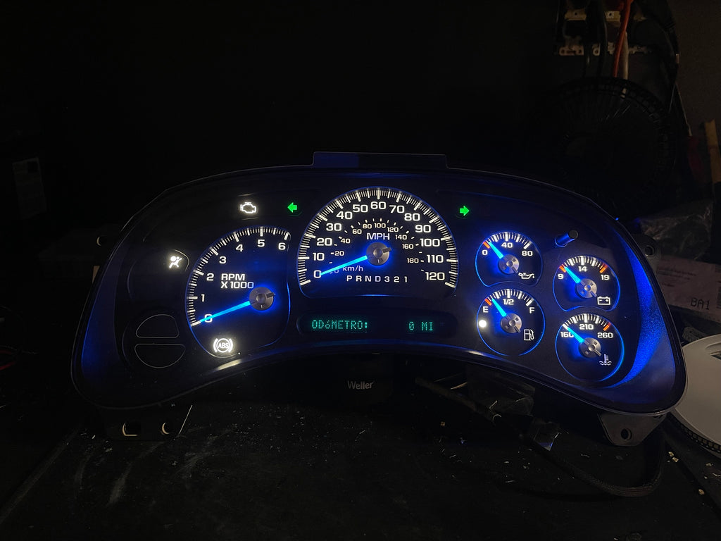 2003-2007 Blue LED Glow Needle Cluster – Plug & Play Rebuilt