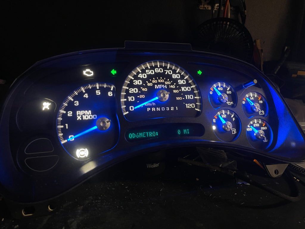 2003-2007 Blue LED Glow Needle Cluster – Plug & Play Rebuilt
