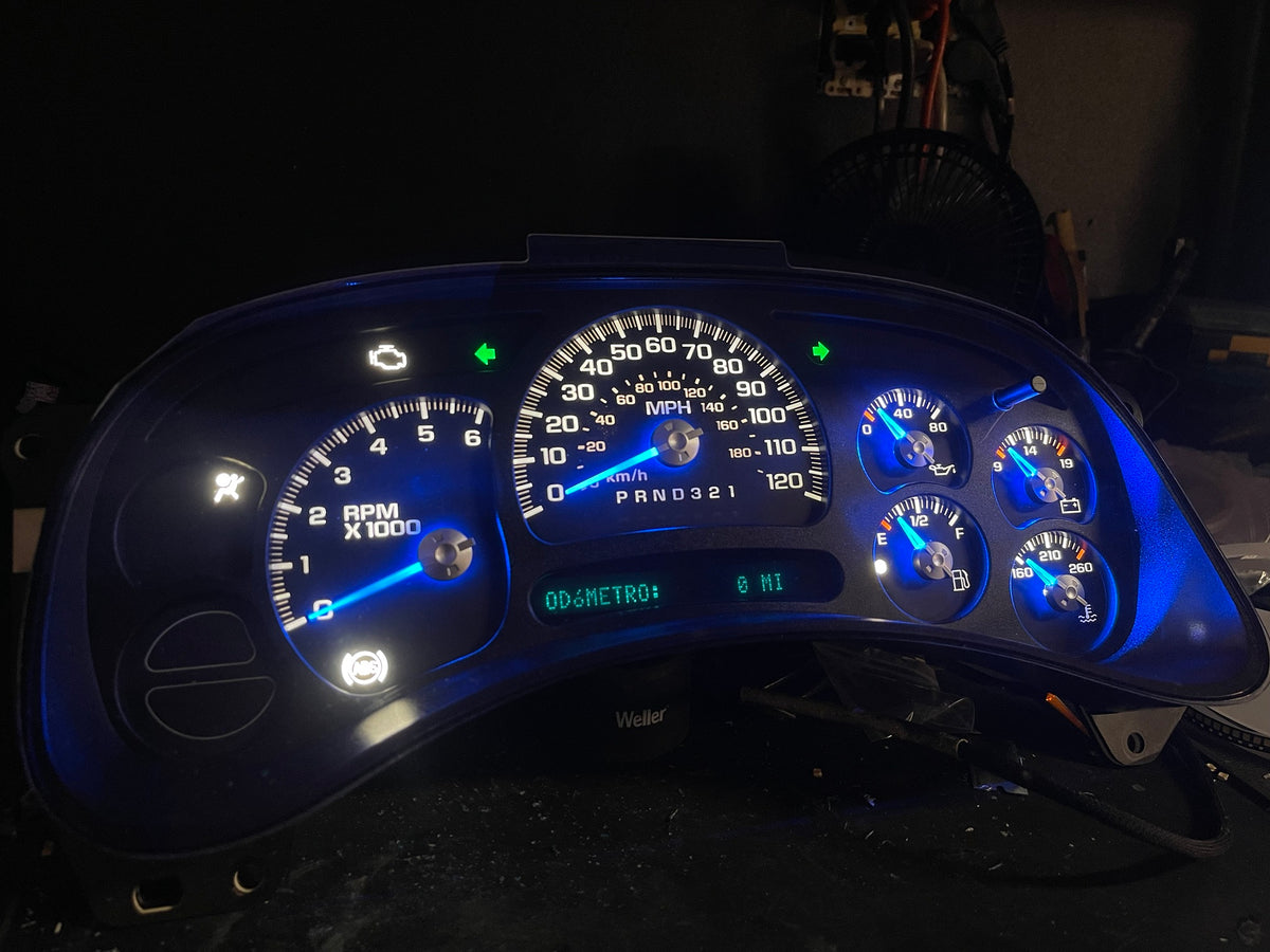 2003-2007 Blue LED Glow Needle Cluster – Plug & Play Rebuilt